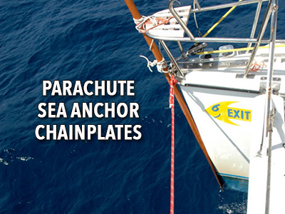 Parachute sea anchor chainplates